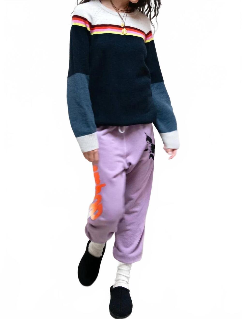 NEW FREECITY apres powder crewneck sweater in midnight mix